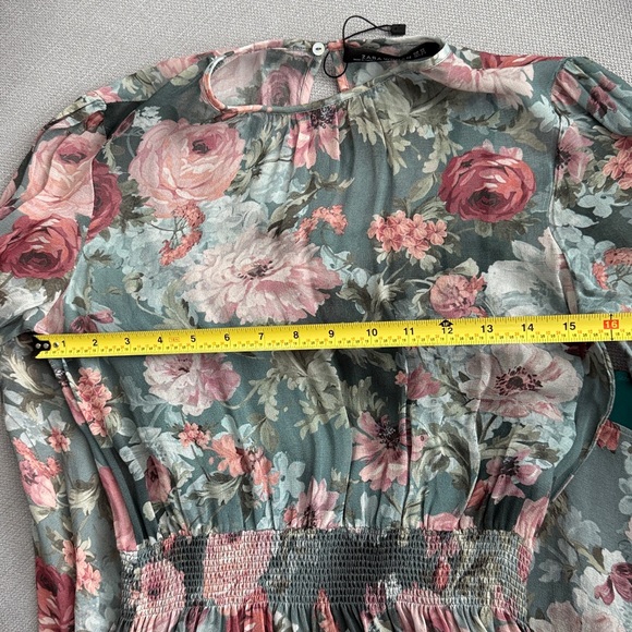 Zara Multicolor Floral Long Sleeve Dress - Picture 12 of 14